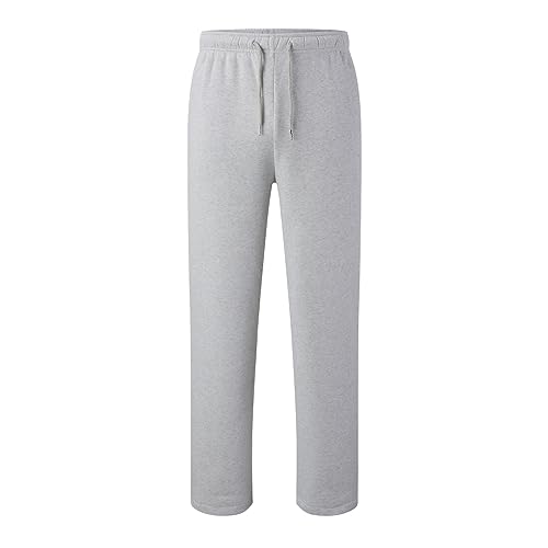 Loinjsnktng Straight Leg Sweatpants for Women Baggy Casual Fall Winter Drawstring Wide Leg Travel Track Pants with Pockets Silver - image 5