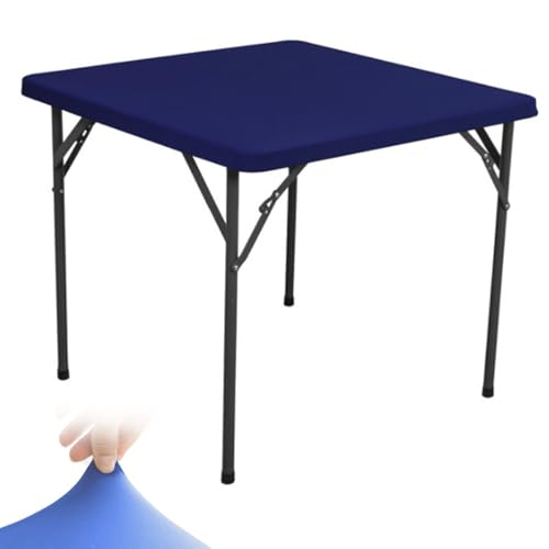 Mantel De Mesa Estirable De Spandex, Mantel Elástico Cuadrado De 34 "x 34", Protector De Mantel De Boda De Picnic for Fiestas Al Aire Libre, Mantel De Tarjeta Ajustado Cuadrado, for Interiores Y Exter