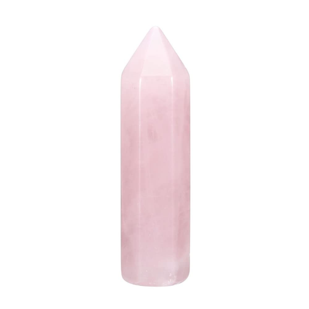Améthyste et quartz rose en mini pointe à 6 facettes pour déco maison