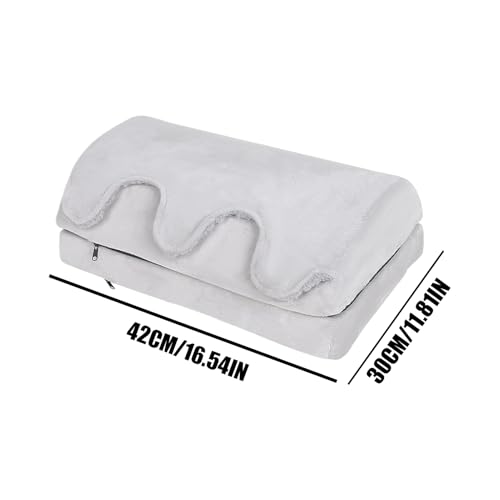 Repose-pieds ergonomique réglable en hauteur avec coussin et poche douce pour bureau et maison