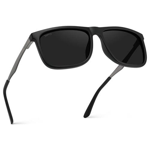 WMP Eyewear - Men's Polarized Flat Top Square Sunglasses