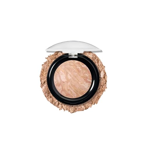 LAURA GELLER Baked to Go Balance-n-Brighten Colour Correcting Powder Foundation (Fair) Travel Size Buildable Light to Medium Coverage Baked Foundation, Demi-Matte Finish