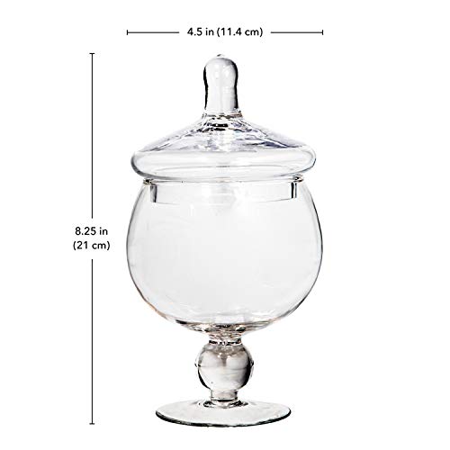 Home Essentials & Beyond Apothecary Jars With Lids Set Of 3 Candy Jars For Candy Buffet, Glass Décor, Laundry Room, Potpourri, And Bathroom #TOP6