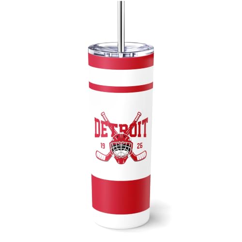 Image of ANTKING Detroit Tumbler 20oz Travel Mug Custom Name Number Gifts | Stainless Steel Insulated Coffee Cup for Men Women