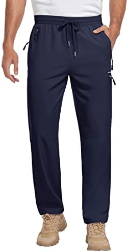 VEOBIKE Mens Lighrweight Training Pants Loose Fit Moisture Wicking Bodybuilding Running Pants for Spring Summer Fall Navy
