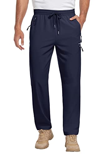 Veobike Mens Lighrweight Training Pants Loose Fit Moisture Wicking Bodybuilding Running Pants For Spring Summer Fall Navy #TOP5