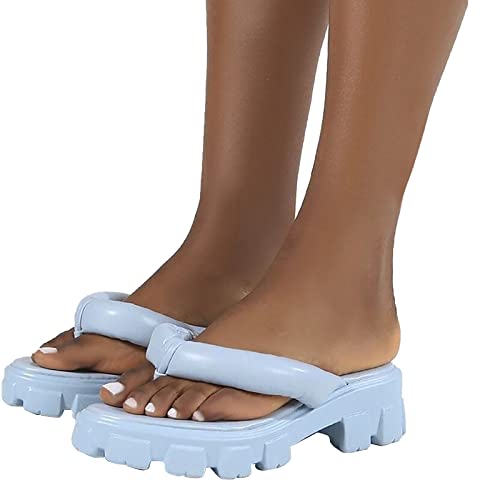 Sandales de plage compensées : flip-flops plateforme confortables pour marcher sans fatigue