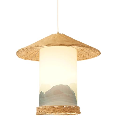 Lustre en phare tissé à la main, suspension artisanale E27 haut de gamme pour salon