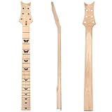 Pescoço de guitarra elétrica para guitarras ST substituição aparafusado em forma de C bordo do Canadá (24 trastes Butterfly Maple)