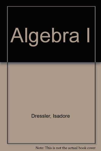 Algebra I 0877202087 Book Cover