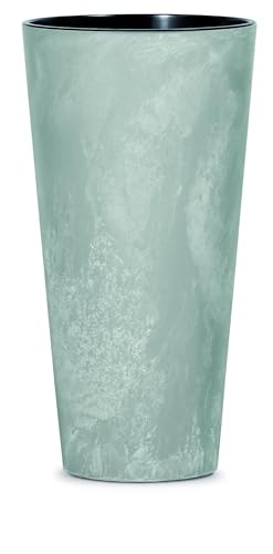 DIKEL Blumentopf Ø 25 cm, Höhe 47 cm | Übertopf in Betonoptik aus langlebigem Kunststoff, witterungs- und UV-beständig | Blumentöpfe für stilvolle Garten- und Raumgestaltung | Beton