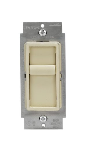 Leviton 6672-1LI SureSlide Universal 150W LED/CFL Incandescent Slide-To-Off Dimmer, Ivory