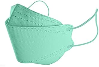 Rmaytiked 100Pcs 4-Ply KF94 mint Face Masks Breathable 3D Mouth Shields Filter