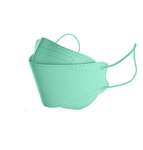 Rmaytiked 100Pcs 4-Ply KF94 mint Face Masks Breathable 3D Mouth Shields Filter