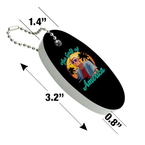 GRAPHICS & MORE Gulf of America Trump Floating Keychain Oval Foam Fishing Boat Buoy Key Float - Thumbnail 4