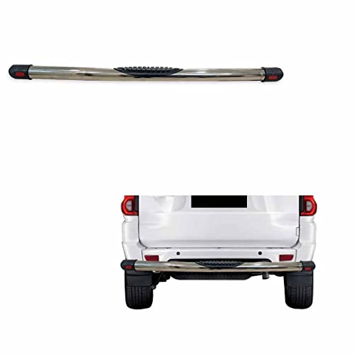 Image of Stainless Steel High Gloss Safety Rear Bumper Protector for Scorpio 2017