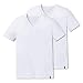Produktbild Schiesser 2er Pack 95/5 T-Shirt Kurzarm V-Ausschnitt - Herren Unterhemd - Baumwolle - Weiß Grau Schwarz - 205429, 2 X Weiß, 7