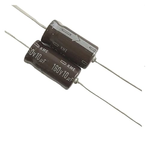 Condensateur axial 160V 10uF filtre polarise horizontal 10x20