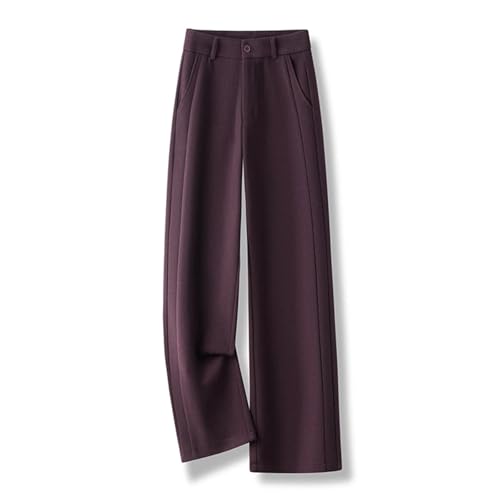 Women's Winter Elegant Thick High-Waist Merino Wool Knit Pants - Warm Soft Straight Pants Knitted Long Trousers3