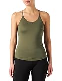 nike xlv Tecnología Dri-Fit NIKE W NK One DF ELSTKA STD Tank Vest, Medium Olive/Black, XL Women\'s