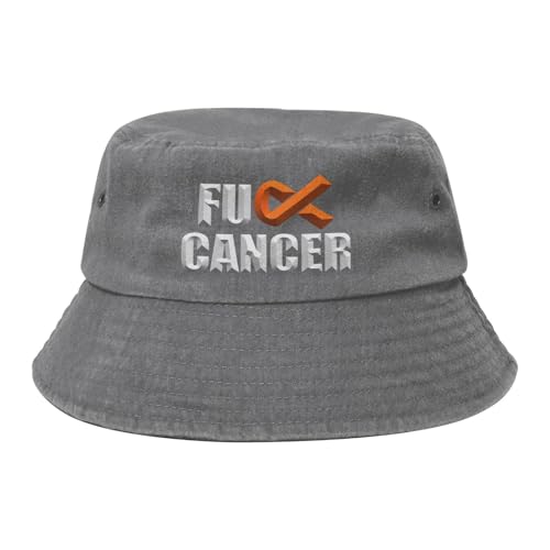 Fuck Leukemia Cancer Bucket hat - Cotton Sun hat - Unisex