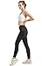 iTeporein Women's High Waisted Yoga Pants Leggings with Mesh Pockets for Workout Running (Black, L)