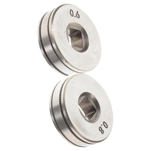 TEHAUX 2 Piezas Rodillo de Alimentación para Soldador de Alambre de Acero Plata Alta Resistencia y Uso Repetido, Accesorio Decorativo y Chic para Máquinas de Soldar Mig