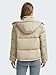 Funlingo Womens Cropped Puffer Jacket with Hood Winter Warm Zip Up Ladies Quilted Coat Fashion 2025 Puffy Outerwear with Pockets Khaki M
