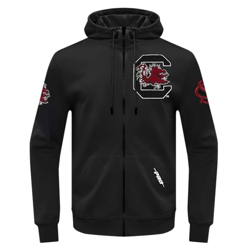 Pro Standard Mens College University Of South Carolina College Classic Chenille Full Zip Hoodie Black XL