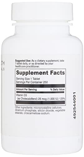 Divine Health Essentials - Vitamin D3 1000 Iu - Dietary Supplement To Support Immune Health, Healthy Teeth And Bones, And Cardiovascular Function - Gluten-Free - 250 Tablets #TOP1