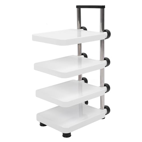 Kuuleyn Multifunctional Pan Pot Rack, Pots and Pans Organizer,Cabinet pots and pan organizer,4 Tier Adjustable Pan Organzier Rack Space Saving Kitchen Storage