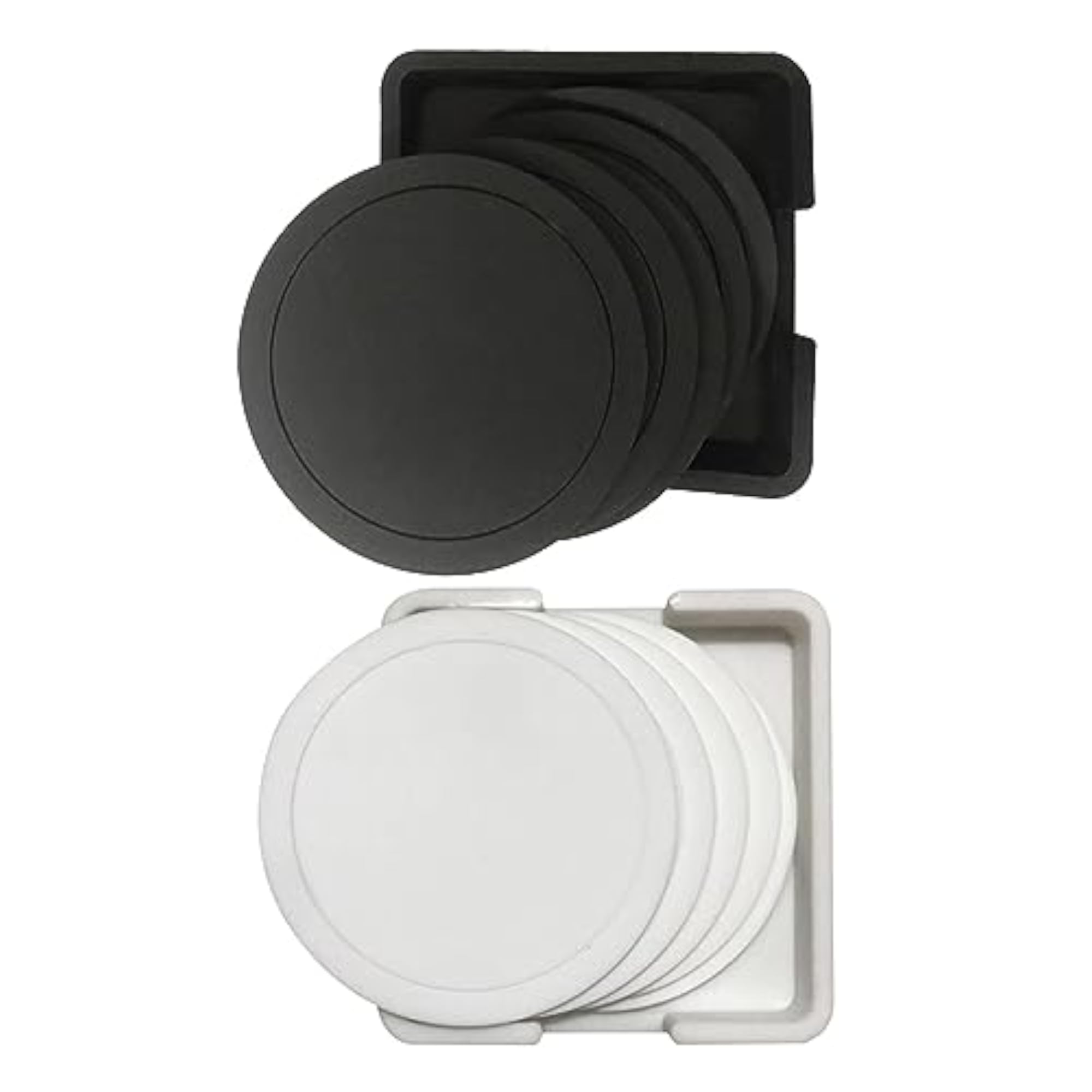 7X Heat Resistant Table Coaster Set, Black