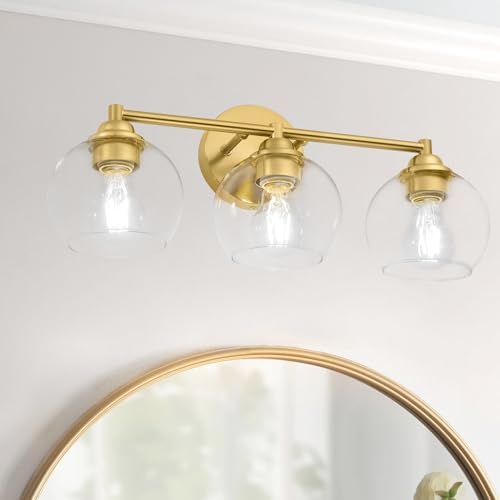 Spiragesdia Bathroom Lighting Fixtures Over Mirror,Brushed Gold Vanity