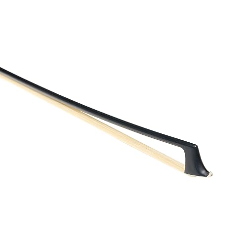 MI&VI NB-720 Classic Carbon Fiber Violin Bow (Full Size 4/4) with Bow Case Included | Octagonal Silver Mount | Well Balanced | Light Weight | Mongolian Horse Hair - MIVI Music