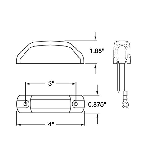 Truck-Lite 3550A Yellow Side Marker And Clearance Led Sealed 6 Diode Pattern #TOP4