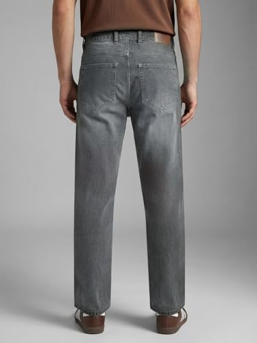 Image of Urbano Fashion Men's Relaxed Fit Washed Denim Jeans Non-Stretchable
