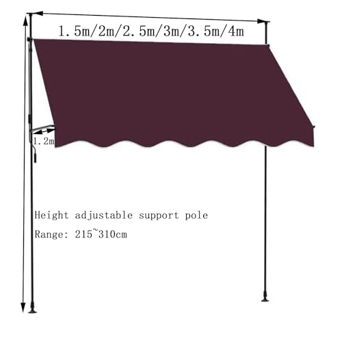 Toldo manual de 2.5m para hostelería ideal en terrazas de cafeterías 5
