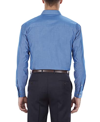 Image of Kenneth Cole REACTION Unlisted Men's Slim Fit Solid Cotton Spread Collar Full Sleeves Formal Dress Shirt