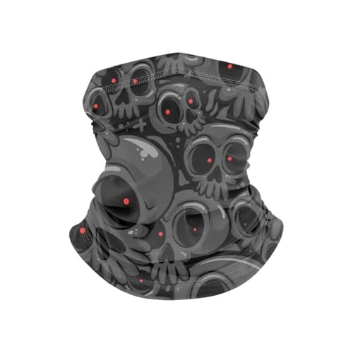 keynoyin Atmungsaktives, schnelltrocknendes Gesichtshandtuch mit Sonnenschutzmittel – direkt auf den Totenkopf 016