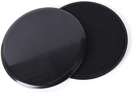 Set of 2 Core Exercise Sliders Dual Sided Gliding Discs-Trainer Fitness Equipment for Abdominal,Total Body Workouts, Crossfit - Black