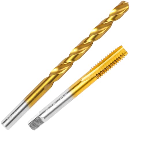 ATIVITOL 3/8"-24 UNF Tap and Q Drill Bit Set, M2 HSS Threading Drill and Tap Set, Combination of Drill and Tap Kit for Stainless Steel and Metal