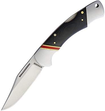 Rough Ryder RR1654 Highland Lockback Black Handle Folding Knife