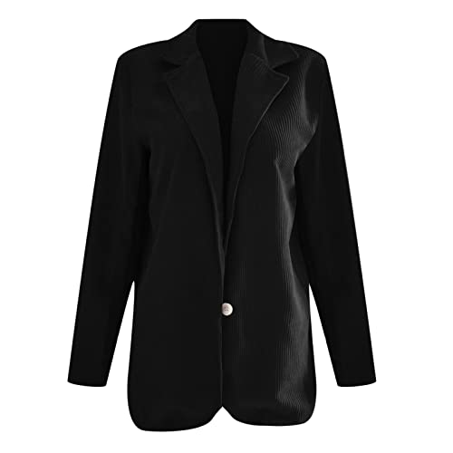 Women Casual Ribbed Corduroy Blazer Jacket Slim Fit Sports Coat Business Suit Jackets One Button Work Cardigan Blazer3