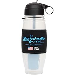 Seychelle pH2O Alkaline Water Filter Bottle - Increases pH and Filters Water - 28 oz