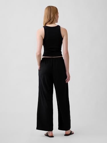 Image of Gap Womens Wide Leg Linen Pull on Pant