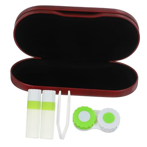 1set Portaocchiali e Custodia Per Lenti Contatto e Compatta Per Uso Outdoor e Viaggi Realizzata Pu e Facile Da Trasportare e Pratica Per Tutti Tipi Di