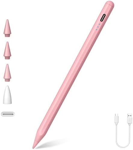 Stift für Apple iPad 2026-2018, Schnellladen/Neigungssensitivität, Palm Rejection Stylus Pencil für iPad A16 11./10.-6. Generation, Air M4 M3 M2 11"/13"/5-3 Gen, Pro M5 11"/13"/12.