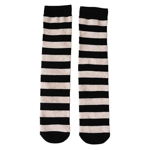 Genérico Calcetines Altos NiñA,Calcetines Altos hasta La Rodilla Coloridos para NiñOs con Estampado De Rayas Calcetines Largos para NiñAs Y NiñOs Suaves EláSticos Y CóModos Ideales para Jugar