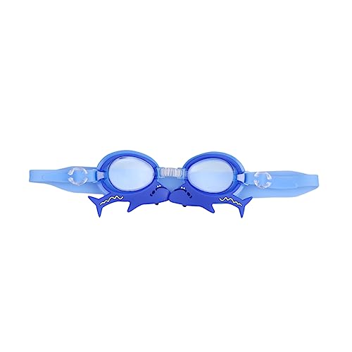 CORHAD Silicone Kids Swim Goggles Shark Design Anti-fog Nose Clips Ergonomic Fit for Swimming