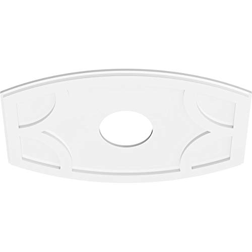 Image of Ekena Millwork CMP32X21KY-07000 Kailey Architectural Grade PVC Contemporary Urethane Ceiling Medallions 32 inchW x 21 3 /8 inchH x 7 inchID x 17 1 /4 inchC x 1 inchP